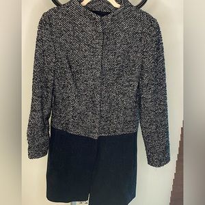 Zara Basic tweed coat.
